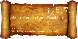Österreicher Tamás névjegykártya