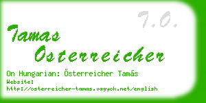 tamas osterreicher business card