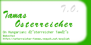 tamas osterreicher business card